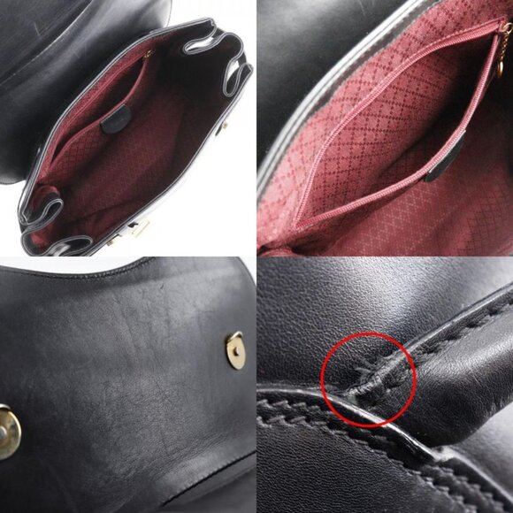 Gucci Vintage Calf Black Backpack Daypack main image 5
